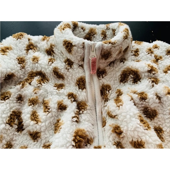 Carters Baby Girl Sherpa Fleece Pullover Sweater, Size 18 Months, White Brown - Picture 3 of 5